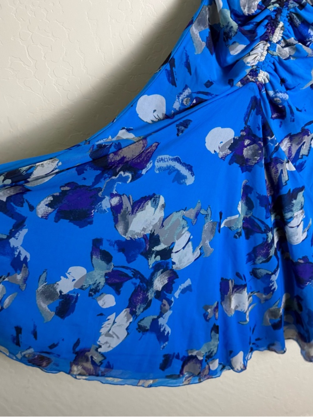 WHBM White House Black Market Sleeveless Floral Shirred Mesh Midi Dress 6 NWT - Picture 6 of 14